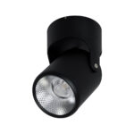 GLOBOSTAR® DETRONIC 60504 Κινούμενο Downlight Σποτ LED 10W 1300lm 24° AC 220-240V IP20 Φυσικό Λευκό 4500K - Bridgelux COB Chip & TÜV SÜD Driver - Μαύρο Ματ - Μ9 x Π9 x Υ16cm - 5 Χρόνια Εγγύηση - Image 2