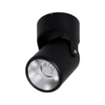 GLOBOSTAR® DETRONIC 60505 Κινούμενο Downlight Σποτ LED 10W 1250lm 24° AC 220-240V IP20 Θερμό Λευκό 2700K - Bridgelux COB Chip & TÜV SÜD Driver - Μαύρο Ματ - Μ9 x Π9 x Υ16cm - 5 Χρόνια Εγγύηση - Image 3