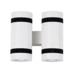GLOBOSTAR® CANNONAL 60578 Μοντέρνο Φωτιστικό Τοίχου - Απλίκα LED 20W 2300lm 30° AC 220-240V IP20 Θερμό Λευκό 2700K - Bridgelux COB Chip & TÜV SÜD Driver - Μαύρο Ματ & Λευκό Ματ - Μ12 x Π6.5 x Υ11cm - 3 Χρόνια Εγγύηση - Image 4
