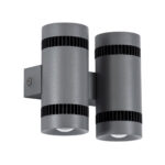 GLOBOSTAR® CANNONAL 60579 Μοντέρνο Φωτιστικό Τοίχου - Απλίκα LED 20W 2300lm 30° AC 220-240V IP20 Θερμό Λευκό 2700K - Bridgelux COB Chip & TÜV SÜD Driver - Μαύρο Ματ & Γκρι Ανθρακί Ματ - Μ12 x Π6.5 x Υ11cm - 3 Χρόνια Εγγύηση - Image 3