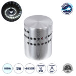 GLOBOSTAR® STAINS 60595 Μοντέρνο Φωτιστικό Τοίχου - Απλίκα LED 5W 400lm 180° AC 220-240V IP44 Ψυχρό Λευκό 6000K - Bridgelux SMD Chip & TÜV SÜD Driver - Νίκελ Βούρτσας - Μ5.5 x Π5.5 x Υ7cm - 5 Χρόνια Εγγύηση