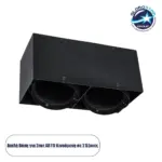 GLOBOSTAR® MAGMA 60627 Μοντέρνο Φωτιστικό Οροφής με Ντουί 2 x GU10 AC 220-240V IP20 - Μαύρο - Μ30 x Π15 x Υ13cm