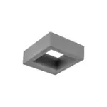 kelvo® AURA KLV-101-0117 Φωτιστικό Τοίχου / Απλίκα LED 7W 875lm 45° AC 220-240V Αδιάβροχο IP65 Θερμό Λευκό 2700K - Bridgelux COB Chip & TÜV SÜD Driver - Γκρι Ανθρακί Ματ - Μ13 x Π15 x Υ4.5cm - 5 Χρόνια Εγγύηση - Image 3