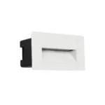 kelvo® STEPART KLV-101-0082 Χωνευτό Φωτιστικό Σκαλοπατιού / Διαδρόμου LED 3W 375lm 45° AC 220-240V Αδιάβροχο IP65 Θερμό Λευκό 2700K - Lumileds SMD Chip & TÜV SÜD Driver - Λευκό Ματ - Μ10.5 x Π4.5 x Υ6cm / Q9.1 x 4.5cm - 5 Χρόνια Εγγύηση - Image 3