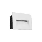 kelvo® STEPART KLV-101-0085 Χωνευτό Φωτιστικό Σκαλοπατιού / Διαδρόμου LED 3W 375lm 45° AC 220-240V Αδιάβροχο IP65 Θερμό Λευκό 2700K - Lumileds SMD Chip & TÜV SÜD Driver - Λευκό Ματ - Μ11.5 x Π5.3 x Υ8.3cm / Q10.6 x 7.6cm - 5 Χρόνια Εγγύηση - Image 3