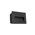 kelvo® STEPART KLV-101-0083 Χωνευτό Φωτιστικό Σκαλοπατιού / Διαδρόμου LED 3W 375lm 45° AC 220-240V Αδιάβροχο IP65 Θερμό Λευκό 2700K - Lumileds SMD Chip & TÜV SÜD Driver - Μαύρο Ματ - Μ11.5 x Π5.3 x Υ8.3cm / Q10.6 x 7.6cm - 5 Χρόνια Εγγύηση - Image 3