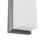 GLOBOSTAR® LOFT 60759 Μοντέρνο Φωτιστικό Τοίχου - Απλίκα LED 18W 1890lm 120° AC 220-240V Αδιάβροχο IP65 Φυσικό Λευκό 4500K - Bridgelux SMD Chip - Γκρι Ματ - Μ24.5 x Π11 x Υ9.5cm - 3 Χρόνια Εγγύηση - Image 5