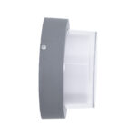GLOBOSTAR® NEXUS 60762 Μοντέρνο Φωτιστικό Τοίχου - Απλίκα LED 10W 1050lm 120° AC 220-240V Αδιάβροχο IP65 Φυσικό Λευκό 4500K - Bridgelux SMD Chip - Γκρι - Μ17 x Π17 x Υ9cm - 3 Χρόνια Εγγύηση - Image 4