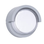 GLOBOSTAR® APEX 60765 Μοντέρνο Φωτιστικό Τοίχου - Απλίκα LED 10W 1050lm 120° AC 220-240V Αδιάβροχο IP65 Φυσικό Λευκό 4500K - Bridgelux SMD Chip - Γκρι - Μ17 x Π17 x Υ9cm - 3 Χρόνια Εγγύηση - Image 2