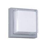 GLOBOSTAR® NEXUS 60768 Μοντέρνο Φωτιστικό Τοίχου - Απλίκα LED 10W 1050lm 120° AC 220-240V Αδιάβροχο IP65 Φυσικό Λευκό 4500K - Bridgelux SMD Chip - Γκρι - Μ17 x Π17 x Υ9cm - 3 Χρόνια Εγγύηση - Image 2