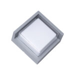 GLOBOSTAR® APEX 60771 Μοντέρνο Φωτιστικό Τοίχου - Απλίκα LED 10W 1050lm 120° AC 220-240V Αδιάβροχο IP65 Φυσικό Λευκό 4500K - Bridgelux SMD Chip - Γκρι - Μ17 x Π17 x Υ9cm - 3 Χρόνια Εγγύηση - Image 2