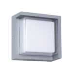 GLOBOSTAR® APEX 60771 Μοντέρνο Φωτιστικό Τοίχου - Απλίκα LED 10W 1050lm 120° AC 220-240V Αδιάβροχο IP65 Φυσικό Λευκό 4500K - Bridgelux SMD Chip - Γκρι - Μ17 x Π17 x Υ9cm - 3 Χρόνια Εγγύηση - Image 3
