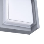 GLOBOSTAR® APEX 60771 Μοντέρνο Φωτιστικό Τοίχου - Απλίκα LED 10W 1050lm 120° AC 220-240V Αδιάβροχο IP65 Φυσικό Λευκό 4500K - Bridgelux SMD Chip - Γκρι - Μ17 x Π17 x Υ9cm - 3 Χρόνια Εγγύηση - Image 6