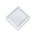 GLOBOSTAR® APEX 60772 Μοντέρνο Φωτιστικό Τοίχου - Απλίκα LED 10W 1050lm 120° AC 220-240V Αδιάβροχο IP65 Φυσικό Λευκό 4500K - Bridgelux SMD Chip - Λευκό Ματ - Μ17 x Π17 x Υ9cm - 3 Χρόνια Εγγύηση - Image 2