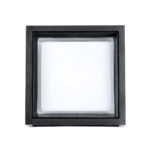 GLOBOSTAR® MAJESTIC 60773 Μοντέρνο Φωτιστικό Τοίχου - Απλίκα LED 10W 1050lm 120° AC 220-240V Αδιάβροχο IP65 Φυσικό Λευκό 4500K - Bridgelux SMD Chip - Μαύρο Ματ - Μ17 x Π17 x Υ9cm - 3 Χρόνια Εγγύηση - Image 3