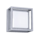 GLOBOSTAR® MAJESTIC 60774 Μοντέρνο Φωτιστικό Τοίχου - Απλίκα LED 10W 1050lm 120° AC 220-240V Αδιάβροχο IP65 Φυσικό Λευκό 4500K - Bridgelux SMD Chip - Γκρι - Μ17 x Π17 x Υ9cm - 3 Χρόνια Εγγύηση - Image 2