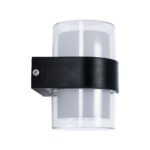 GLOBOSTAR® EMPIRE 60776 Μοντέρνο Φωτιστικό Τοίχου - Απλίκα LED 10W 1050lm 120° AC 220-240V Αδιάβροχο IP65 Φυσικό Λευκό 4500K - Bridgelux SMD Chip & TÜV SÜD Driver - Διάφανο & Μαύρο Ματ - M10 x Π11 x Υ13.5cm - 3 Χρόνια Εγγύηση - Image 4