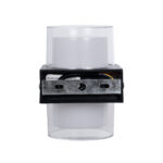 GLOBOSTAR® EMPIRE 60777 Μοντέρνο Φωτιστικό Τοίχου - Απλίκα LED 10W 1050lm 120° AC 220-240V Αδιάβροχο IP65 Θερμό Λευκό 2700K - Bridgelux SMD Chip & TÜV SÜD Driver - Διάφανο & Μαύρο Ματ - M10 x Π11 x Υ13.5cm - 3 Χρόνια Εγγύηση - Image 6