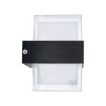 GLOBOSTAR® EMPIRE 60778 Μοντέρνο Φωτιστικό Τοίχου - Απλίκα LED 10W 1050lm 120° AC 220-240V Αδιάβροχο IP65 Φυσικό Λευκό 4500K - Bridgelux SMD Chip & TÜV SÜD Driver - Διάφανο & Μαύρο Ματ - Μ10.5 x Π9 x Υ13cm - 3 Χρόνια Εγγύηση - Image 4