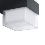 GLOBOSTAR® EMPIRE 60778 Μοντέρνο Φωτιστικό Τοίχου - Απλίκα LED 10W 1050lm 120° AC 220-240V Αδιάβροχο IP65 Φυσικό Λευκό 4500K - Bridgelux SMD Chip & TÜV SÜD Driver - Διάφανο & Μαύρο Ματ - Μ10.5 x Π9 x Υ13cm - 3 Χρόνια Εγγύηση - Image 5
