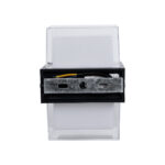 GLOBOSTAR® EMPIRE 60779 Μοντέρνο Φωτιστικό Τοίχου - Απλίκα LED 10W 1050lm 120° AC 220-240V Αδιάβροχο IP65 Θερμό Λευκό 2700K - Bridgelux SMD Chip & TÜV SÜD Driver - Διάφανο & Μαύρο Ματ - Μ10.5 x Π9 x Υ13cm - 3 Χρόνια Εγγύηση - Image 6