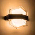 GLOBOSTAR® EMPIRE 60781 Μοντέρνο Φωτιστικό Τοίχου - Απλίκα LED 12W 1200lm 120° AC 220-240V Αδιάβροχο IP65 Θερμό Λευκό 2700K - Bridgelux SMD Chip & TÜV SÜD Driver - Μαύρο Ματ - Μ18.5 x Π10 x Υ17.5cm - 3 Χρόνια Εγγύηση - Image 6