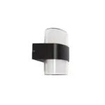GLOBOSTAR® EMPIRE 60783 Μοντέρνο Φωτιστικό Τοίχου - Απλίκα LED 12W 1200lm 120° AC 220-240V Αδιάβροχο IP65 Θερμό Λευκό 2700K - Bridgelux SMD Chip & TÜV SÜD Driver - Μαύρο Ματ - Μ18.5 x Π9 x Υ12cm - 3 Χρόνια Εγγύηση - Image 4