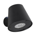GLOBOSTAR® GARDENIA 60795 Μοντέρνο Φωτιστικό Τοίχου - Απλίκα με Ντουί 1 x GU10 AC 220-240V Αδιάβροχο IP65 - Μαύρο Ματ - Μ9.5 x Π13 x Υ7.7cm - Image 3