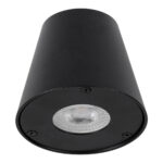 GLOBOSTAR® GARDENIA 60795 Μοντέρνο Φωτιστικό Τοίχου - Απλίκα με Ντουί 1 x GU10 AC 220-240V Αδιάβροχο IP65 - Μαύρο Ματ - Μ9.5 x Π13 x Υ7.7cm - Image 4