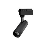 GLOBOSTAR® LUGANO 60805 Μονοφασικό Σποτ Ράγας LED 10W 1200lm 36° AC 220-240V IP20 Θερμό Λευκό 2700K - Bridgelux COB Chip & TÜV SÜD Driver - Eurotrack 1PH - Μαύρο Ματ - Μ4.5 x Π4.5 x Υ18cm - 5 Χρόνια Εγγύηση - Image 2