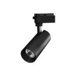 GLOBOSTAR® LUGANO 60811 Μονοφασικό Σποτ Ράγας LED 20W 2400lm 36° AC 220-240V IP20 Θερμό Λευκό 2700K - Bridgelux COB Chip & TÜV SÜD Driver - Eurotrack 1PH - Μαύρο Ματ - Μ6.5 x Π6.5 x Υ20cm - 5 Χρόνια Εγγύηση - Image 2