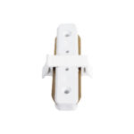 GloboStar® 2L-EUROTRACK 60848 Αντάπτορας Ι(Γιώτα) - Μονοφασικός 2 Καλωδίων για όλες τις Ράγες EUROTRACK AC 220-240V Μ8 x Π4 x Υ2cm - EUROTRACK® System 1L+1N - Θερμοπλαστικό - Λευκό - 5 Χρόνια Εγγύηση - Image 2