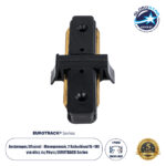 GloboStar® 2L-EUROTRACK 60849 Αντάπτορας Ι(Γιώτα) - Μονοφασικός 2 Καλωδίων για όλες τις Ράγες EUROTRACK AC 220-240V Μ8 x Π4 x Υ2cm- EUROTRACK® System 1L+1N - Θερμοπλαστικό - Μαύρο - 5 Χρόνια Εγγύηση