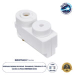 Globostar 2L-EUROTRACK 60856 Αντάπτορας Κρέμασης Φωτιστικού - Μονοφασικός 2 Καλωδίων για όλες τις Ράγες EUROTRACK AC 220-240V IP20 Μ7 x Π3 x Υ4cm - EUROTRACK® System 1L+1N - Θερμοπλαστικό - Λευκό - 5 Χρόνια Εγγύηση