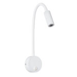 GLOBOSTAR® GOOSE 60876 Μοντέρνο Φωτιστικό Τοίχου - Απλίκα Ξενοδοχείου Reading Light LED 3W 300lm 36° AC 220-240V IP20 Φυσικό Λευκό 4500K - CREE XPE Chip & TÜV SÜD Driver - Λευκό Ματ - Μ6.5 x Π15 x Υ24.5cm - 3 Χρόνια Εγγύηση - Image 2