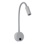 GLOBOSTAR® GOOSE 60877 Μοντέρνο Φωτιστικό Τοίχου - Απλίκα Ξενοδοχείου Reading Light LED 3W 300lm 36° AC 220-240V IP20 Φυσικό Λευκό 4500K - CREE XPE Chip & TÜV SÜD Driver - Γκρι Ανθρακί Ματ - Μ6.5 x Π15 x Υ24.5cm - 3 Χρόνια Εγγύηση - Image 2