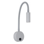 GLOBOSTAR® GOOSE 60877 Μοντέρνο Φωτιστικό Τοίχου - Απλίκα Ξενοδοχείου Reading Light LED 3W 300lm 36° AC 220-240V IP20 Φυσικό Λευκό 4500K - CREE XPE Chip & TÜV SÜD Driver - Γκρι Ανθρακί Ματ - Μ6.5 x Π15 x Υ24.5cm - 3 Χρόνια Εγγύηση - Image 3