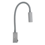 GLOBOSTAR® GOOSE 60877 Μοντέρνο Φωτιστικό Τοίχου - Απλίκα Ξενοδοχείου Reading Light LED 3W 300lm 36° AC 220-240V IP20 Φυσικό Λευκό 4500K - CREE XPE Chip & TÜV SÜD Driver - Γκρι Ανθρακί Ματ - Μ6.5 x Π15 x Υ24.5cm - 3 Χρόνια Εγγύηση - Image 6