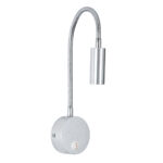 GLOBOSTAR® GOOSE 60879 Μοντέρνο Φωτιστικό Τοίχου - Απλίκα Ξενοδοχείου Reading Light LED 3W 300lm 36° AC 220-240V IP20 Φυσικό Λευκό 4500K - CREE XPE Chip & TÜV SÜD Driver - Σατινέ Νίκελ Βούρτσας - Μ6.5 x Π15 x Υ24.5cm - 3 Χρόνια Εγγύηση - Image 3