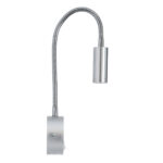 GLOBOSTAR® GOOSE 60879 Μοντέρνο Φωτιστικό Τοίχου - Απλίκα Ξενοδοχείου Reading Light LED 3W 300lm 36° AC 220-240V IP20 Φυσικό Λευκό 4500K - CREE XPE Chip & TÜV SÜD Driver - Σατινέ Νίκελ Βούρτσας - Μ6.5 x Π15 x Υ24.5cm - 3 Χρόνια Εγγύηση - Image 6