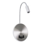 GLOBOSTAR® GOOSE 60884 Μοντέρνο Φωτιστικό Τοίχου - Απλίκα Ξενοδοχείου Reading Light με Φορτιστή USB 3A LED 6W 600lm 36° & 360° AC 220-240V IP20 Φυσικό Λευκό 4500K - CREE XPE & Lumileds SMD Chip & TÜV SÜD Driver - Νίκελ Βούρτσας - Μ15.5 x Π15 x Υ30.5cm - 3 Χρόνια Εγγύηση - Image 2
