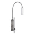 GLOBOSTAR® GOOSE 60884 Μοντέρνο Φωτιστικό Τοίχου - Απλίκα Ξενοδοχείου Reading Light με Φορτιστή USB 3A LED 6W 600lm 36° & 360° AC 220-240V IP20 Φυσικό Λευκό 4500K - CREE XPE & Lumileds SMD Chip & TÜV SÜD Driver - Νίκελ Βούρτσας - Μ15.5 x Π15 x Υ30.5cm - 3 Χρόνια Εγγύηση - Image 6