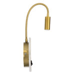 GLOBOSTAR® GOOSE 60885 Μοντέρνο Φωτιστικό Τοίχου - Απλίκα Ξενοδοχείου Reading Light με Φορτιστή USB 3A LED 6W 600lm 36° & 360° AC 220-240V IP20 Φυσικό Λευκό 4500K - CREE XPE & Lumileds SMD Chip & TÜV SÜD Driver - Χρυσό Πλατίνα - Μ15.5 x Π15 x Υ30.5cm - 3 Χρόνια Εγγύηση - Image 6