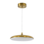 GLOBOSTAR® BARON 60886 Μοντέρνο Κρεμαστό Φωτιστικό Οροφής LED 12W 1440lm 120° AC 220-240V IP20 Ρυθμιζόμενο Λευκό CCT με On/Off 2700K/4500K/6000K - Lumileds SMD Chip - Χρυσό - Μ25 x Π25 x Υ8cm - 3 Χρόνια Εγγύηση - Image 3