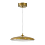 GLOBOSTAR® BARON 60886 Μοντέρνο Κρεμαστό Φωτιστικό Οροφής LED 12W 1440lm 120° AC 220-240V IP20 Ρυθμιζόμενο Λευκό CCT με On/Off 2700K/4500K/6000K - Lumileds SMD Chip - Χρυσό - Μ25 x Π25 x Υ8cm - 3 Χρόνια Εγγύηση - Image 4