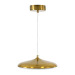 GLOBOSTAR® BARON 60886 Μοντέρνο Κρεμαστό Φωτιστικό Οροφής LED 12W 1440lm 120° AC 220-240V IP20 Ρυθμιζόμενο Λευκό CCT με On/Off 2700K/4500K/6000K - Lumileds SMD Chip - Χρυσό - Μ25 x Π25 x Υ8cm - 3 Χρόνια Εγγύηση - Image 6