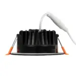 GLOBOSTAR® WATERA 60897 Χωνευτό Downlight Σποτ Panel Μπάνιου & WC LED 12W 1500lm 120° AC 220-240V Αδιάβροχο IP54 Ρυθμιζόμενο Λευκό CCT με Διακόπτη στο Σώμα 2700K/4500K/6000K Dimmable - Lumileds SMD Chip & TÜV SÜD Driver - Μαύρο Ματ - Μ10.8 x Π10.8 x Υ3.2cm / Q9cm - 3 Χρόνια Εγγύηση - Image 4