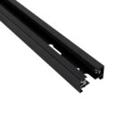 GLOBOSTAR® EUROTRACK-1PH 60901 Μονοφασική Ράγα 2 Καλωδίων 1L+1N για Σύστημα Ράγας Eurotrack-1PH AC 220-240V IP20 - Μαύρο Ματ - Μ100 x Π3.6 x Υ2cm - Image 2