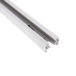 GLOBOSTAR® EUROTRACK-1PH 60902 Μονοφασική Ράγα 2 Καλωδίων 1L+1N για Σύστημα Ράγας Eurotrack-1PH AC 220-240V IP20 - Λευκό Ματ - Μ100 x Π3.6 x Υ2cm - Image 2