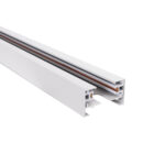 GLOBOSTAR® EUROTRACK-1PH 60902 Μονοφασική Ράγα 2 Καλωδίων 1L+1N για Σύστημα Ράγας Eurotrack-1PH AC 220-240V IP20 - Λευκό Ματ - Μ100 x Π3.6 x Υ2cm - Image 3